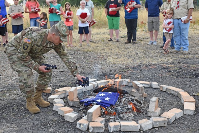 Flag-disposal ceremony
