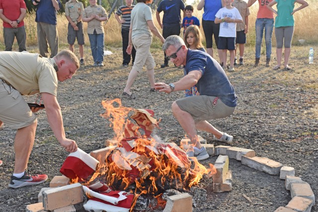 Flag-disposal ceremony
