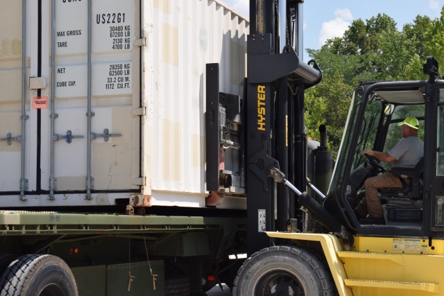 Soldiers Deliver Munitions to Crane Army