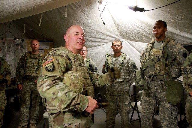 Lt. General Kadavy, DARNG, visits the 56th Stryker Brigade Combat Team in the field