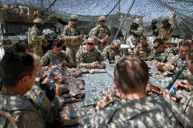 Lt. Gen. Kadavy, DARNG, visits the 56th Stryker Brigade Combat Team in the field