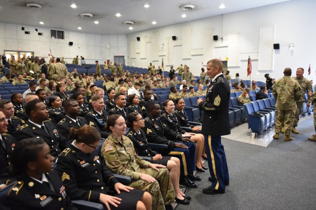 FORSCOM CSM Visits 13th ESC Soldiers