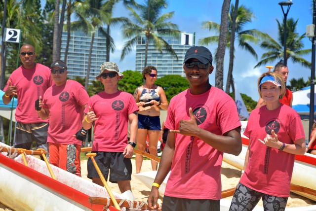 TAMC honors wounded warriors, families, and our fallen heroes at Na Koa Canoe Regatta
