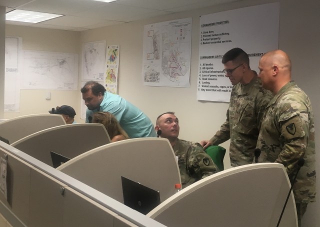 Army contracting Soldiers and civilians pitched in to get Army facilities ready for the approach of Hurricane Lane.