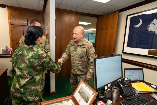 South Carolina Guard JAGS and Colombia discuss military justice systems