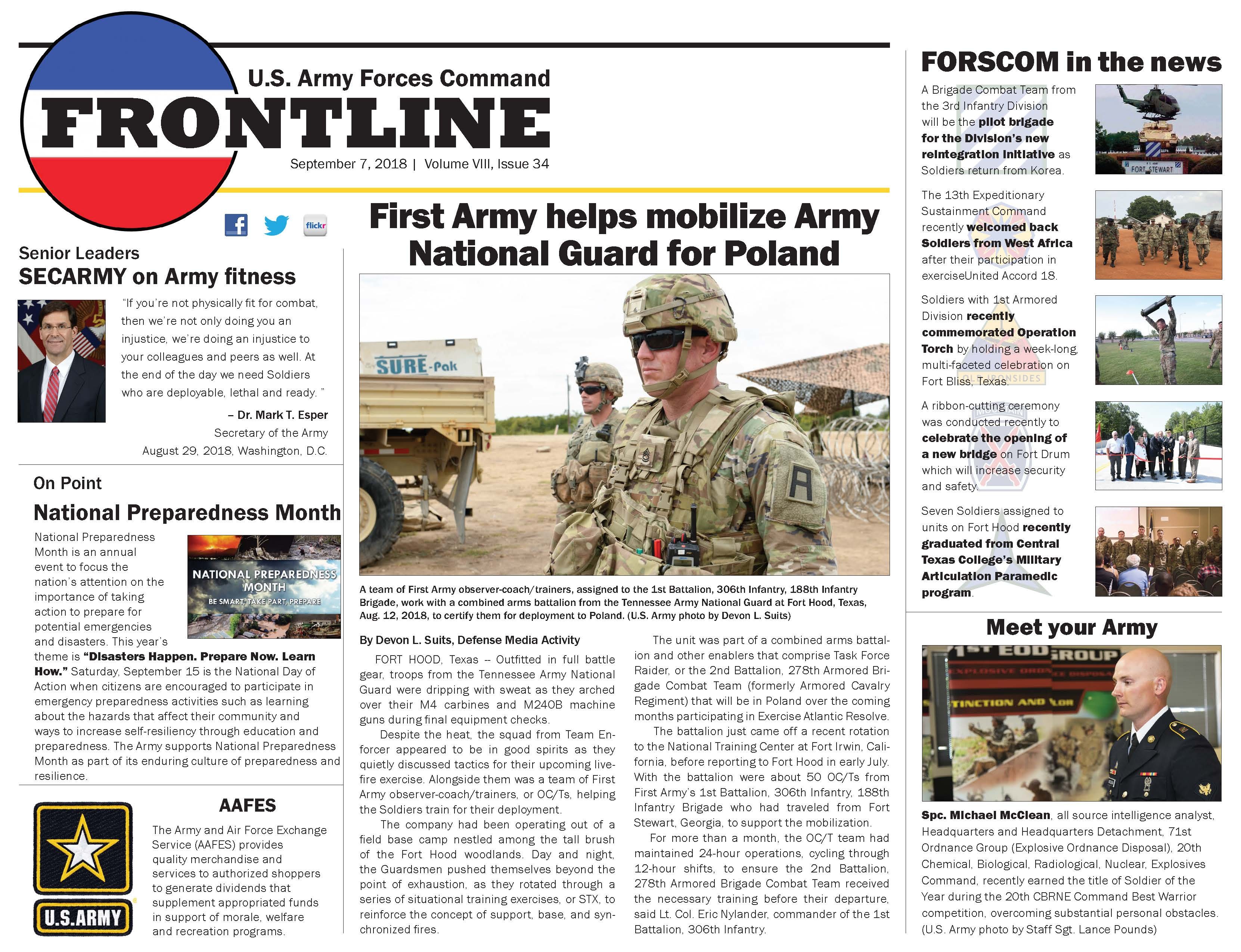 FORSCOM Frontline - Dec. 7, 2018, Article