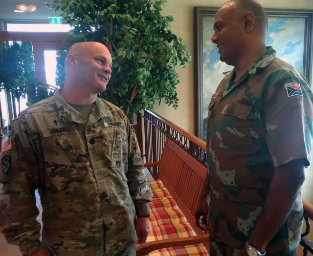 African and American military chaplains exchange ideas and experiences