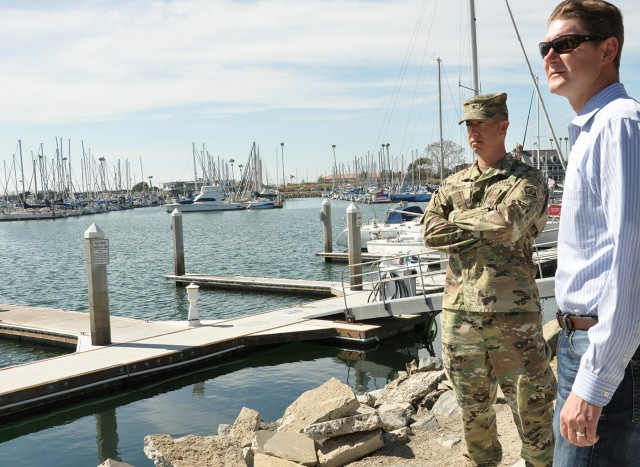 LA District commander tours San Diego, Riverside project sites