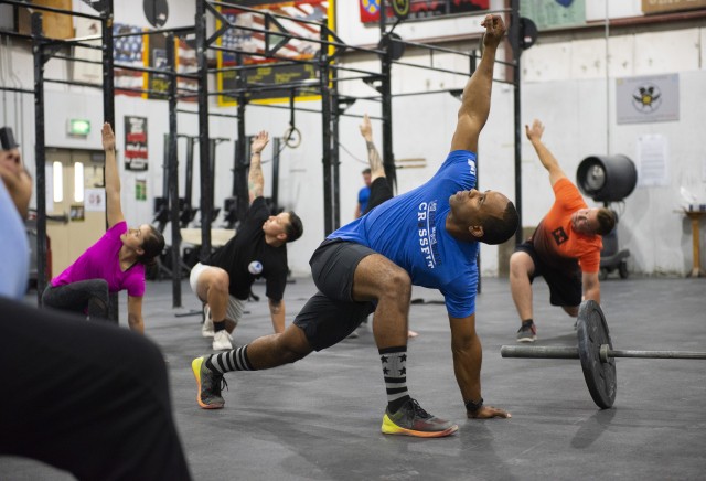 While deployed in Kuwait, Soldiers get their daily fix of functional fitness