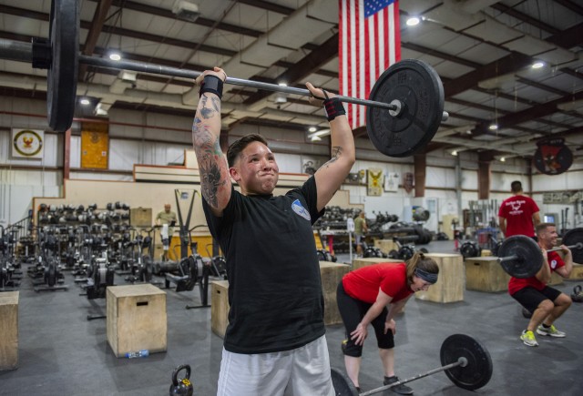 While deployed in Kuwait, Soldiers get their daily fix of functional fitness
