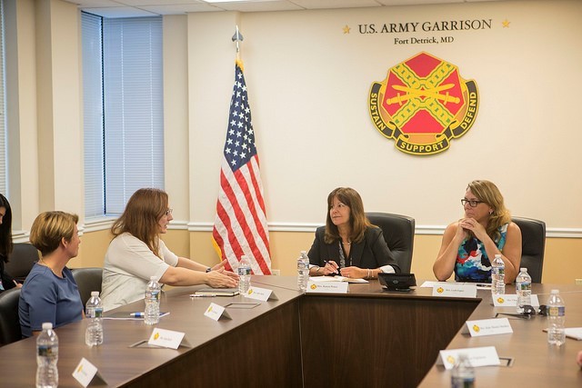 Second Lady Of The United States Visits With Spouses at Fort Detrick