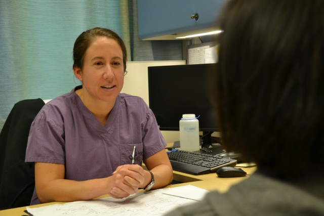 Army Maj. (Dr.) Molly Kern helps patients with infertility issues