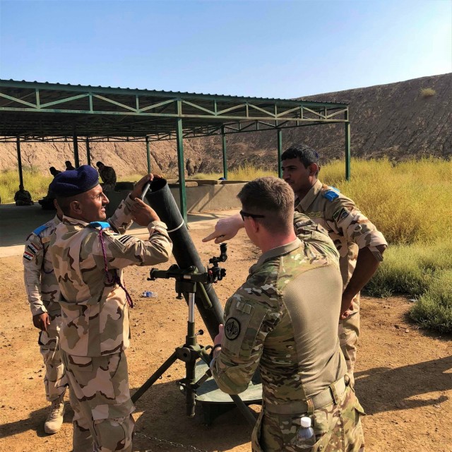 Brave Rifles and Coalition Mortarmen Train Iraqi Troops