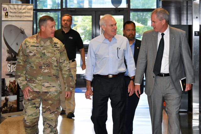 Secretary of the Navy visits AMC, SMDC