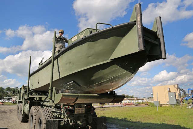 125th Engineer Multi-Role Bridge Company Bridge Erection Boat 