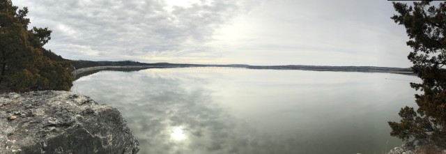 View of the lake from