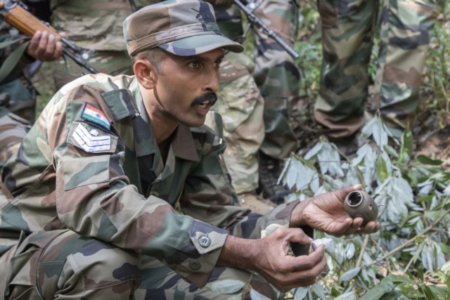 US Soldiers train with Indian counterparts on IED and room clearing tactics