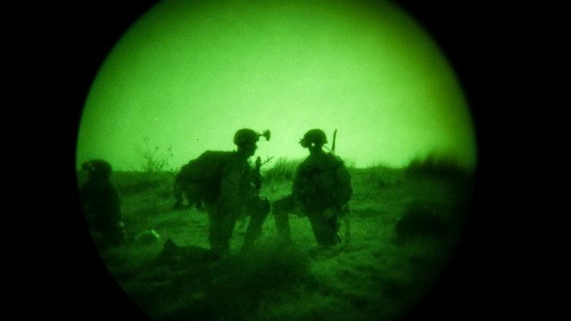Panther Paratroopers Conduct Nighttime Airborne Operation