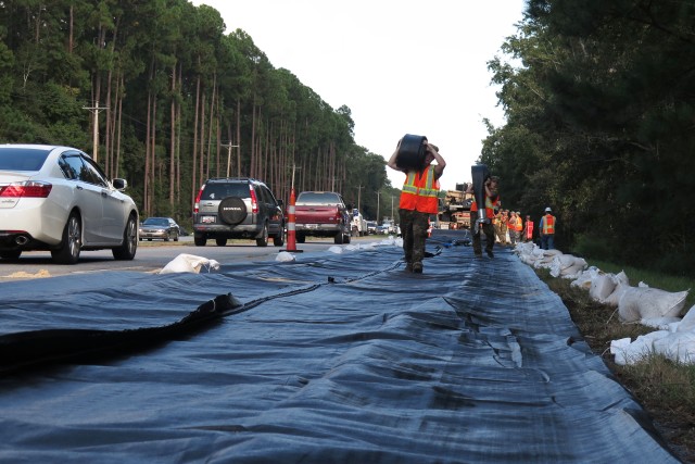 National Guard assists SC Department of Transportation to stem flood effects