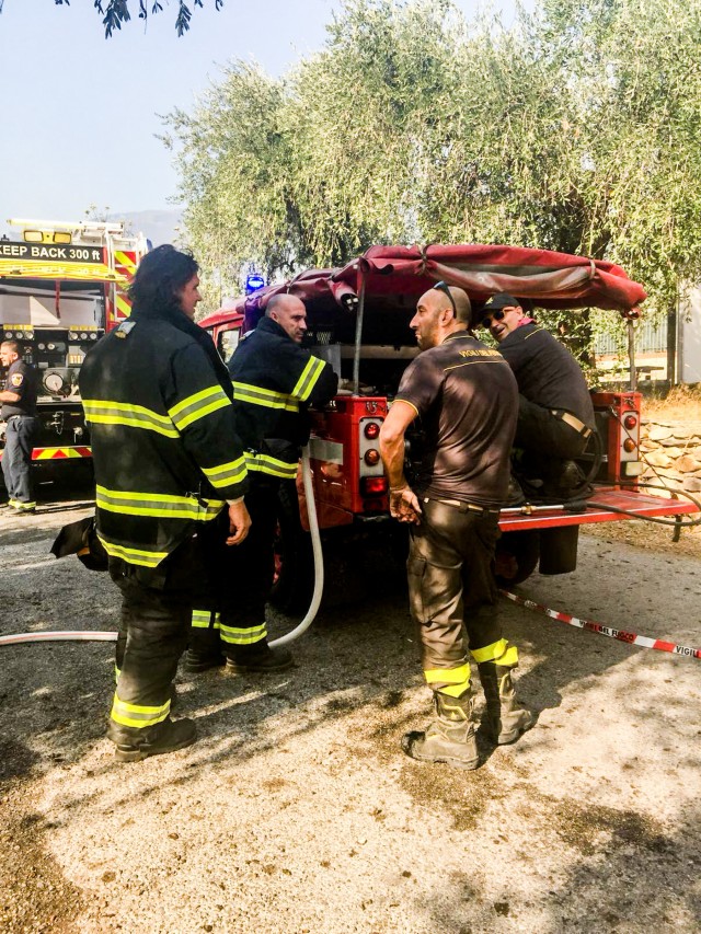 Camp Darby Firefighters Join Fight to Combat Massive Wildfire Near Pisa