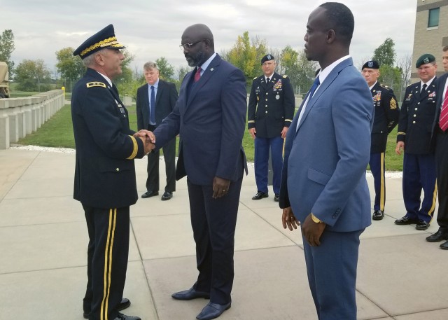 Liberian President visits Michigan National Guard to honor partnership