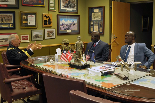 Liberian President visits Michigan National Guard to honor partnership