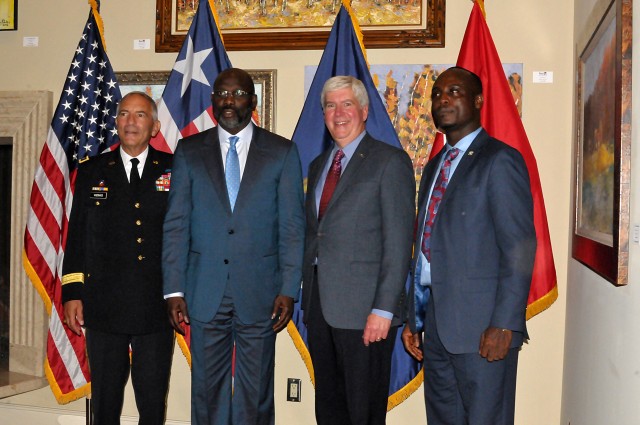 Liberian President visits Michigan National Guard to honor partnership