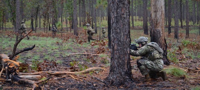 1Fury Paratroopers Conduct Squad Live Fire Exercise