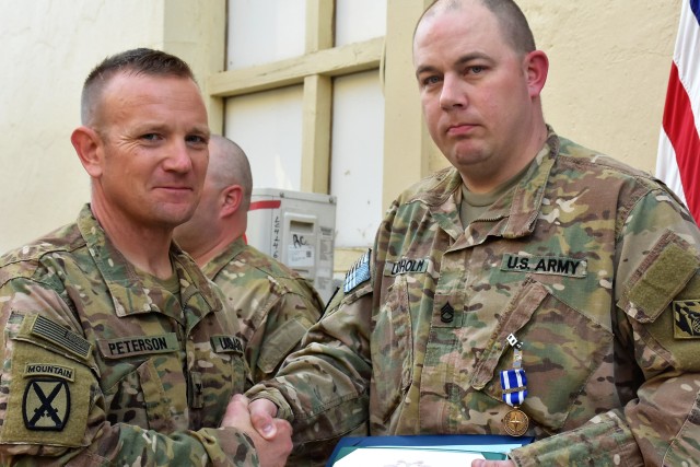 Lindholm honored for service in Afghanistan