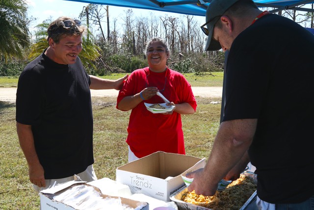 Guard members and volunteers provide for the community