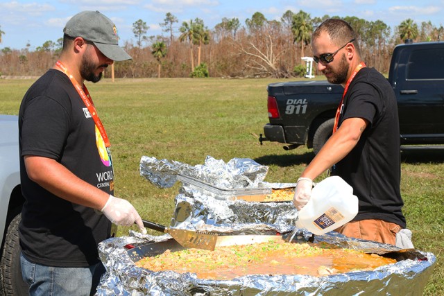 Guard members and volunteers provide for the community