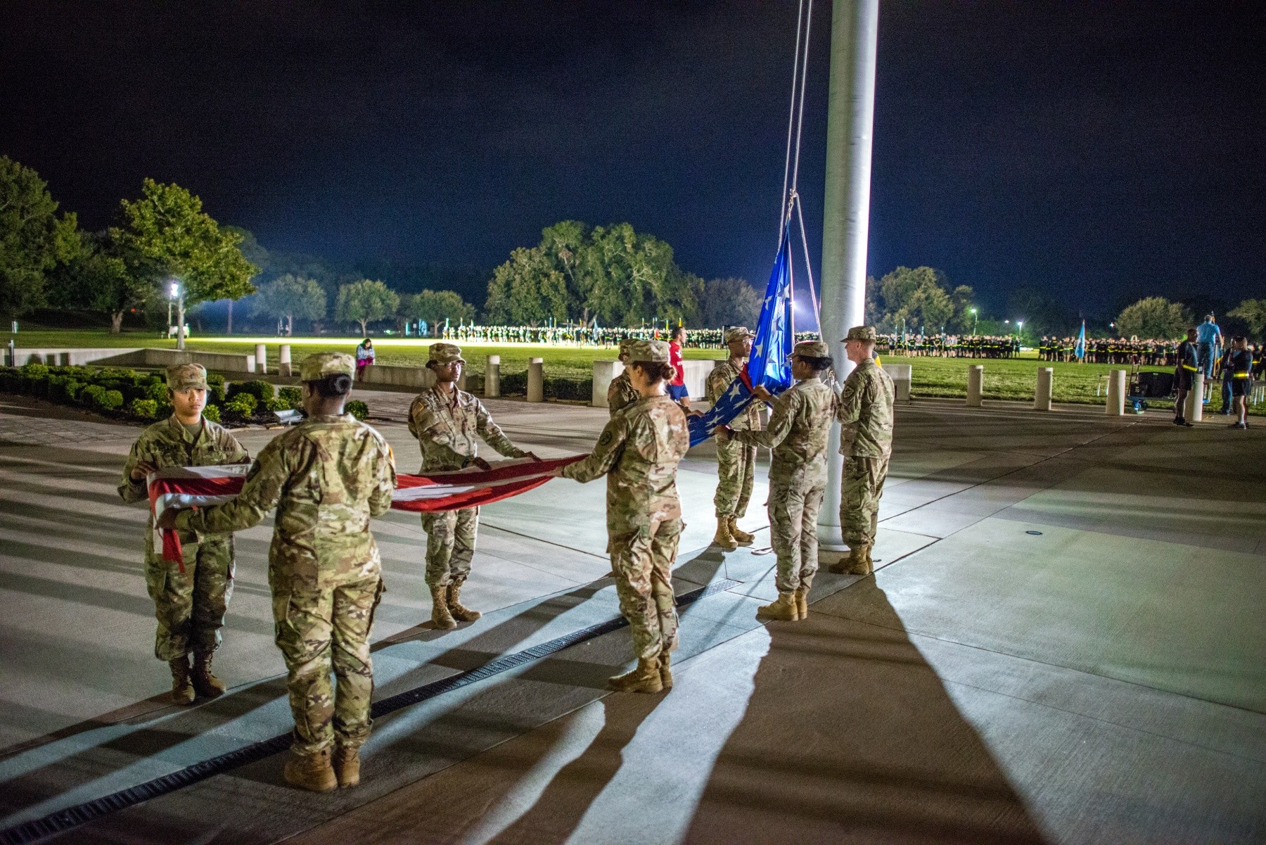 Soldiers of Fort Benning run in celebration of 100th anniversary of