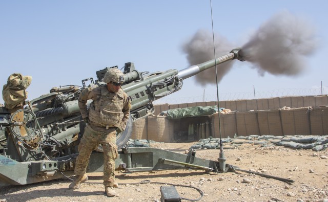 Dropping steel rain, artillerymen deter enemy rockets in Afghanistan
