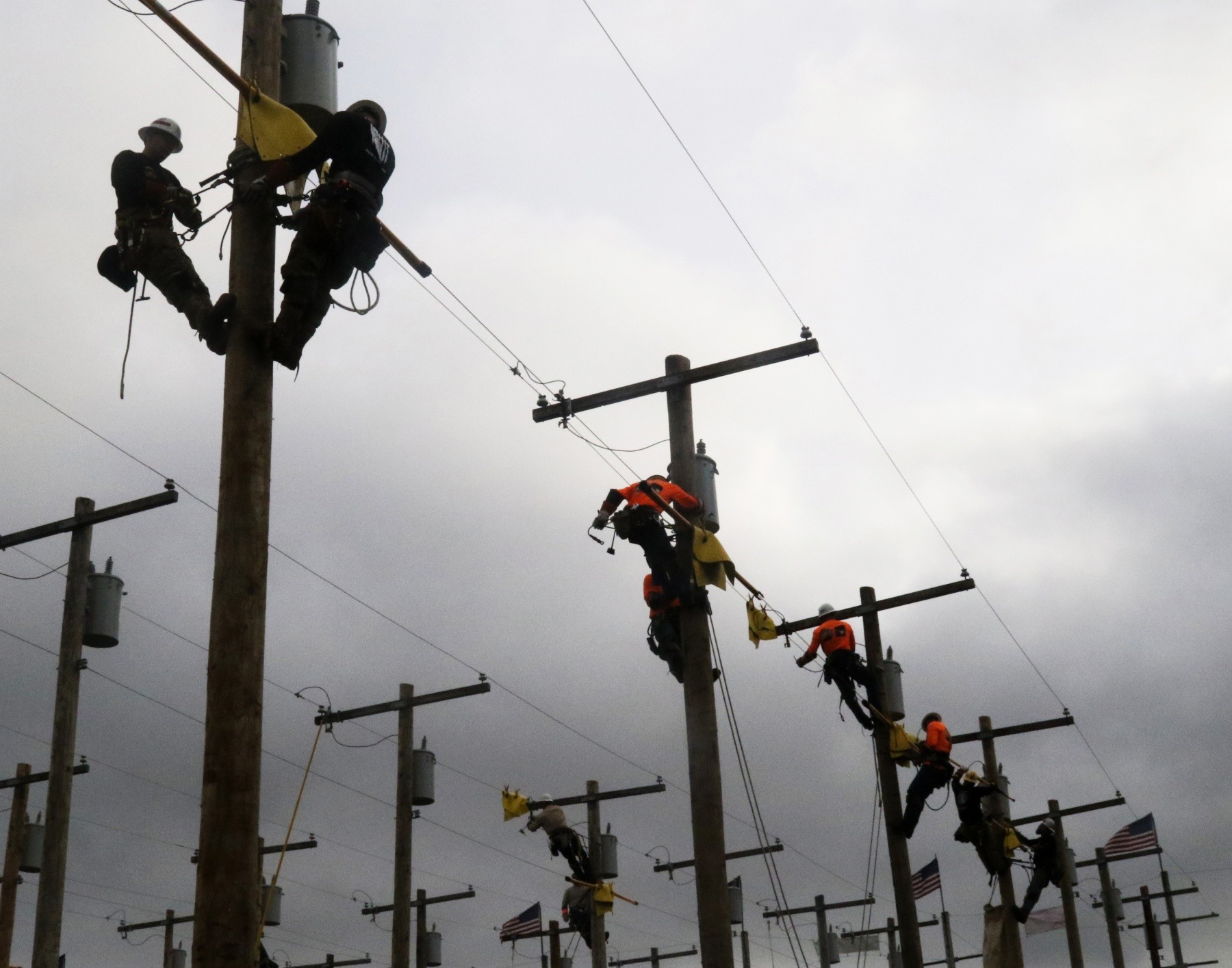 The 249th Engineering Battalion competes in the International Lineman's