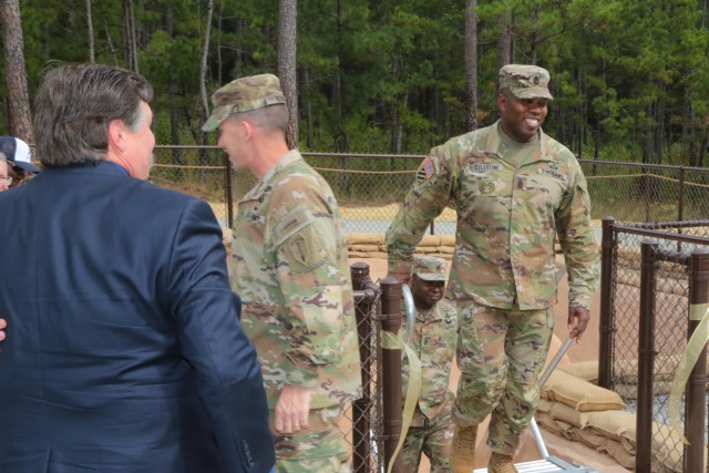 Fort Benning training trench ribbon-cutting