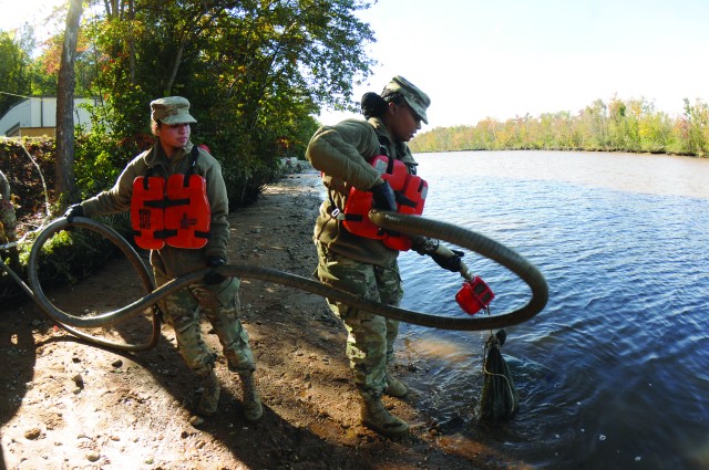 Placing a water strainer