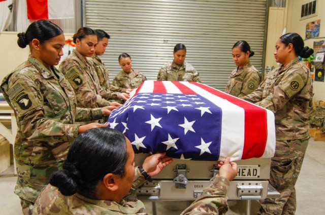 962nd Quartermaster Company upholds Dignity, Reverence, and Respect in Afghanistan