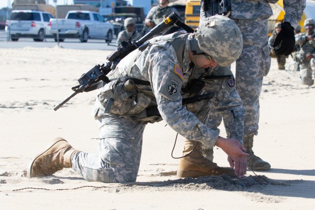Engineers take charge in finding mines in exercise