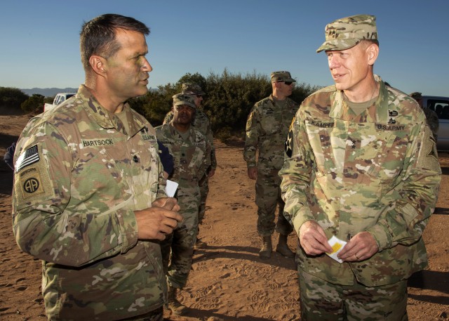 III Corps' Maj. Gen. Ken Kamper visits NIE 18.2 at Camp McGregor, N.M.