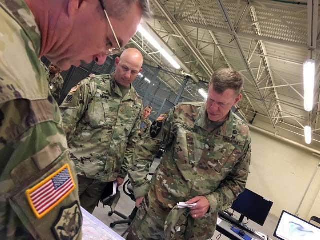 III Corps' Maj. Gen. Ken Kamper visits NIE 18.2 at Camp McGregor, N.M.