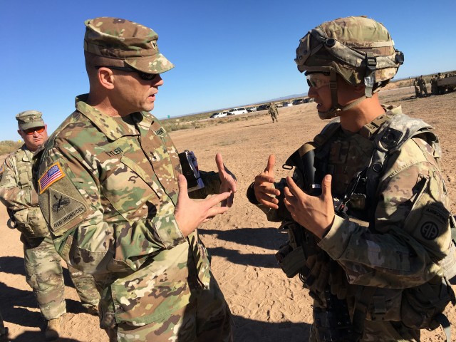 ATEC commander visits troops at Network Integration Evaluation 18.2