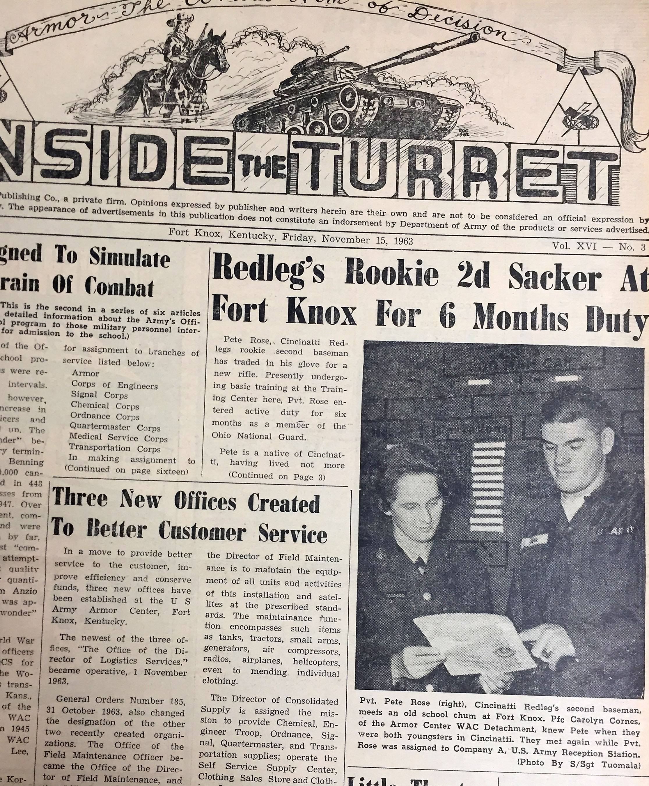 This Month in History: Legendary baseball star Pete Rose joins the Army in  1963, Article