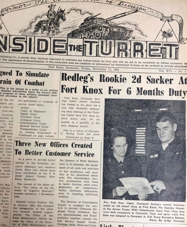 MLB legend Pete Rose joins the Army in 1963