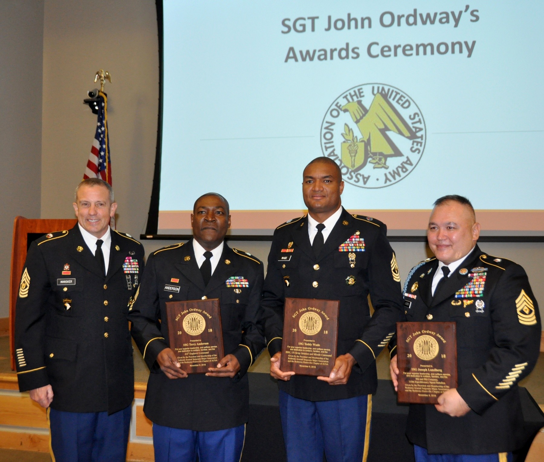 First Sergeants Honored With Historical Award 