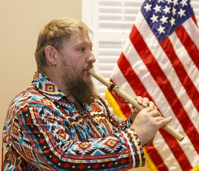 Drumming, flutes featured during luncheon