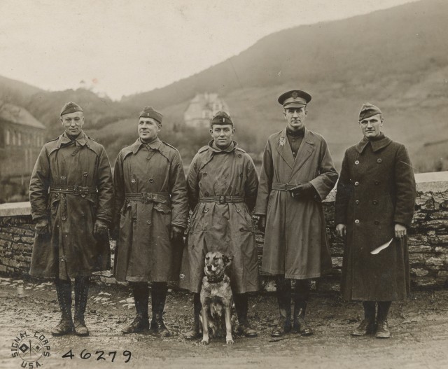 New York troops march into Germany to meet former foes as Army of Occupation