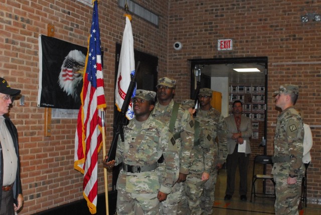 20th color guard celebrates Veterans Day with John Archer students