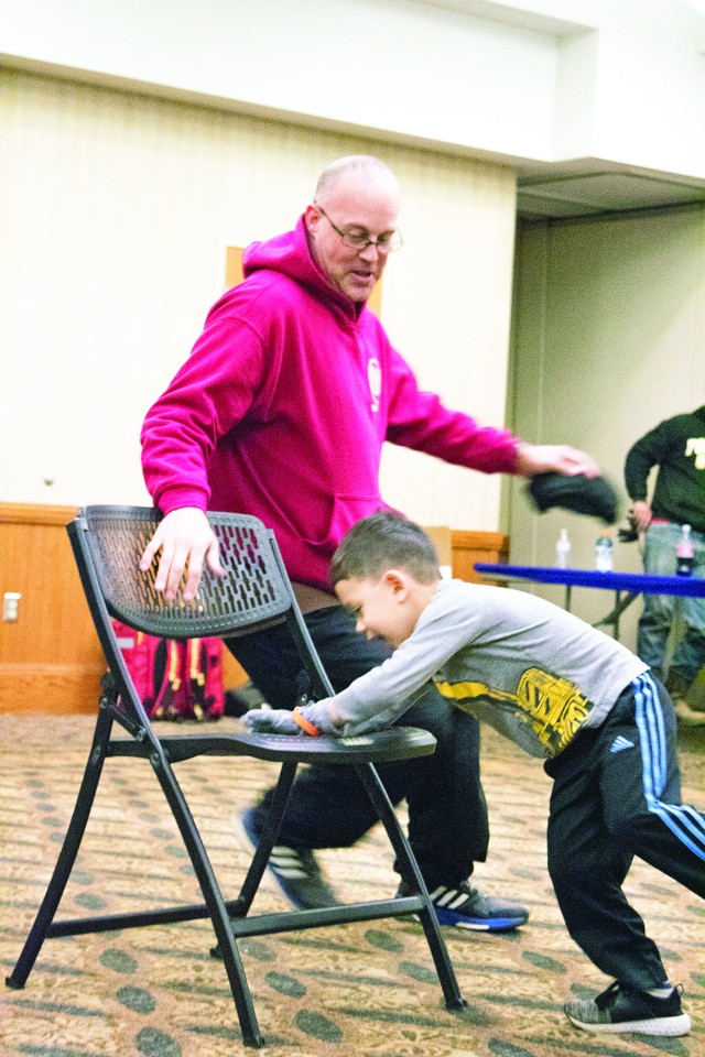 Families enjoy Gobble Wobble event at Fort Riley Nov. 17.