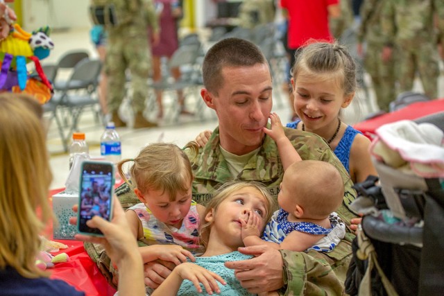 Ceremony honoring the troops