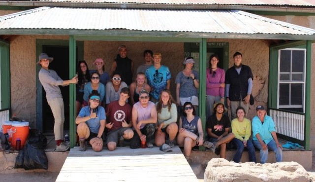 Ranch house workers relax